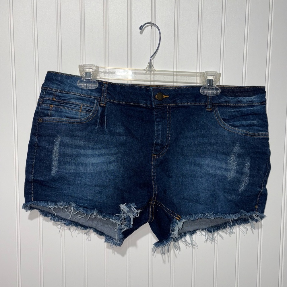 Lascana Patriotic Denim Blue Women's Shorts| Size 14